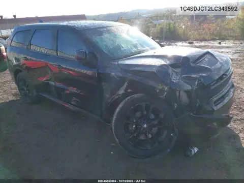 1C4SDJCT2LC349592 — 2020 Dodge Durango, წინა ნაწილი, ფოტოები შეკეთებამდე