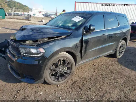 1C4SDJCT2LC349592 — 2020 Dodge Durango, photo 2 from IAAI, Front end