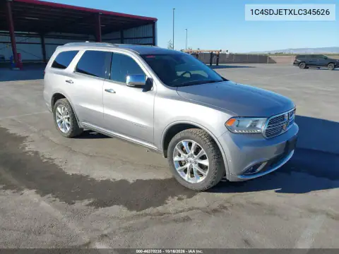 1C4SDJETXLC345626 — 2020 Dodge Durango, Звичайний знос, фото до ремонту