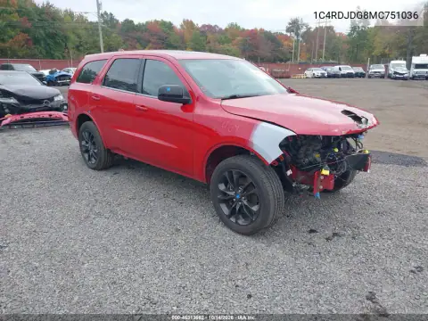 1C4RDJDG8MC751036 — 2021 Dodge Durango, Front end, before-repair photos