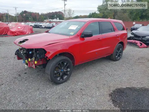 1C4RDJDG8MC751036 — 2021 Dodge Durango, фото 3 с аукциона IAAI, ПЕРЕДНЯЯ ЧАСТЬ