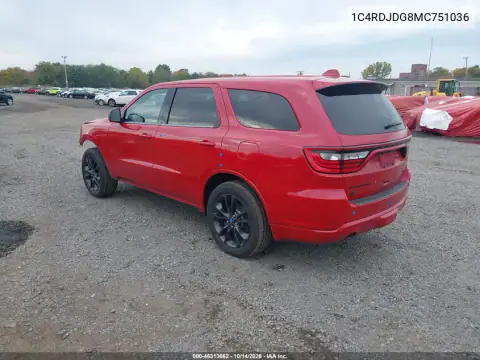 1C4RDJDG8MC751036 — 2021 Dodge Durango, фото 4 с аукциона IAAI, ПЕРЕДНЯЯ ЧАСТЬ
