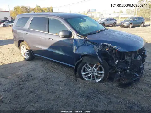 1C4RDJDG9MC800941 — 2021 Dodge Durango, photo 2 from IAAI, Front end