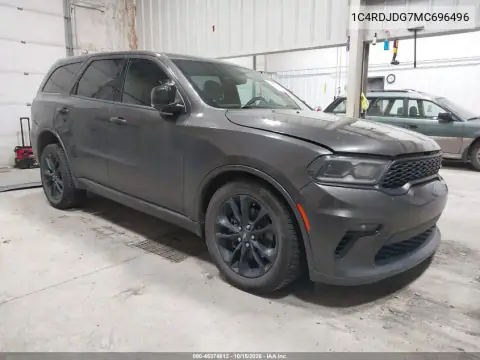 1C4RDJDG7MC696496 — 2021 Dodge Durango, ПЕРЕДНЯЯ ЧАСТЬ, фото до ремонта