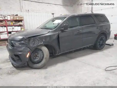 1C4RDJDG7MC696496 — 2021 Dodge Durango, zdjęcie 3 z IAAI, Przód