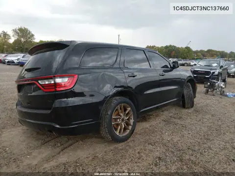 1C4SDJCT3NC137660 — 2022 Dodge Durango, photo 5 from IAAI, Front end