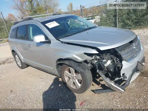 3C4PDCBG8CT167597 — 2012 Dodge Journey, Передняя часть, фото до ремонта