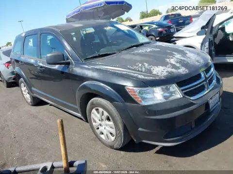 3C4PDCAB5ET181269 — 2014 Dodge Journey, Задняя часть, фото до ремонта