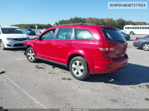 3C4PDCAB3ET217024 — 2014 Dodge Journey, фото 3 с аукциона IAAI, Передняя часть