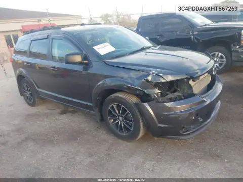 3C4PDDAGXHT567269 — 2017 Dodge Journey, Передня частина, фото до ремонту