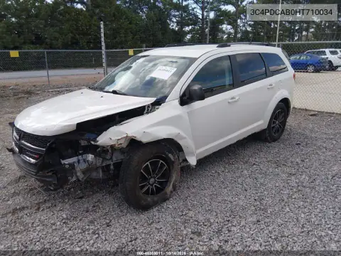 3C4PDCAB0HT710034 — 2017 Dodge Journey, фото 2 з IAAI, Передня частина