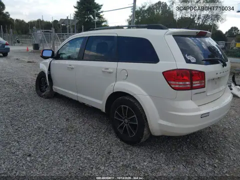 3C4PDCAB0HT710034 — 2017 Dodge Journey, фото 3 з IAAI, Передня частина
