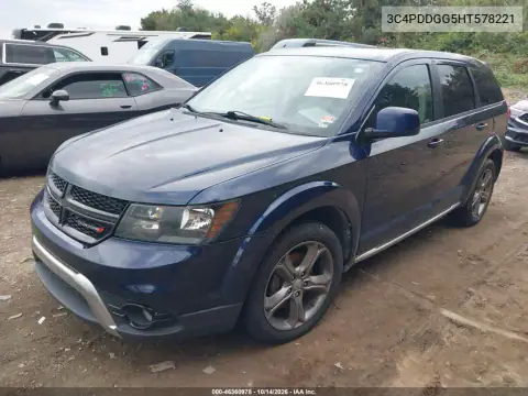 3C4PDDGG5HT578221 — 2017 Dodge Journey, zdjęcie 2 z IAAI, Zalanie
