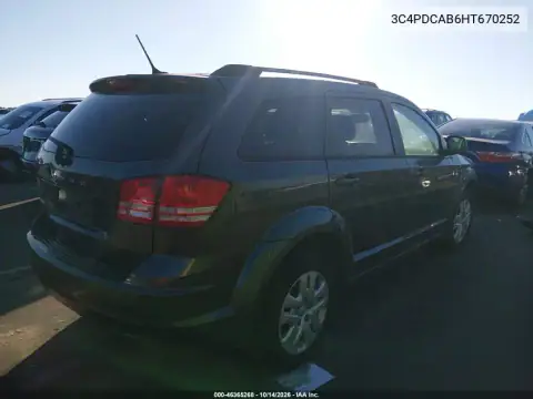 3C4PDCAB6HT670252 — 2017 Dodge Journey, photo 4 from IAAI 28.10.2026, Normal wear