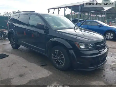 3C4PDCAB3JT445518 — 2018 Dodge Journey, Przód i tył, zdjęć przed naprawą
