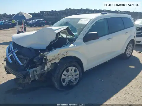 3C4PDCAB3KT747134 — 2019 Dodge Journey, фото 2 с аукциона IAAI, ПЕРЕДНЯЯ ЧАСТЬ