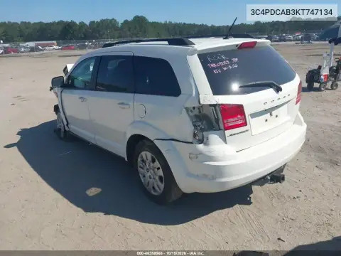 3C4PDCAB3KT747134 — 2019 Dodge Journey, фото 3 с аукциона IAAI, ПЕРЕДНЯЯ ЧАСТЬ