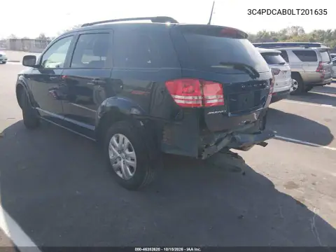 3C4PDCAB0LT201635 — 2020 Dodge Journey, უკანა ნაწილი, ფოტოები შეკეთებამდე