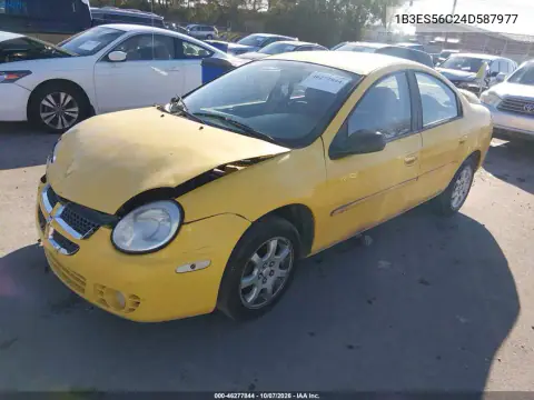 2004 Dodge Neon Sxt VIN 1B3ES56C24D587977 фото 3