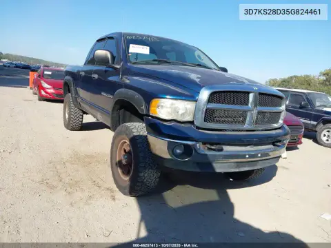 3D7KS28D35G824461 — 2005 Dodge RAM, Передняя часть, фото до ремонта