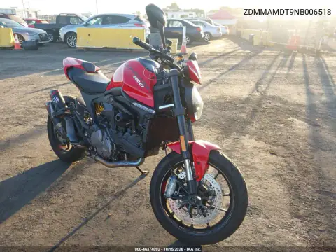 ZDMMAMDT9NB006518 — 2022 Ducati Monster, Лівий бік, фото до ремонту
