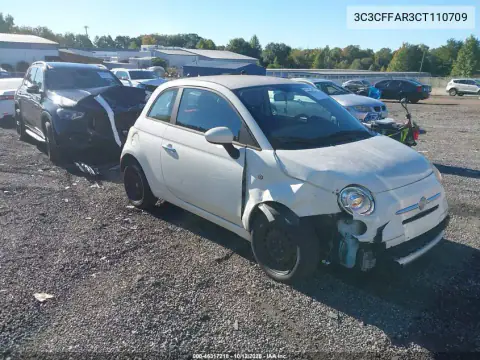3C3CFFAR3CT110709 — 2012 Fiat 500, Przód, zdjęć przed naprawą