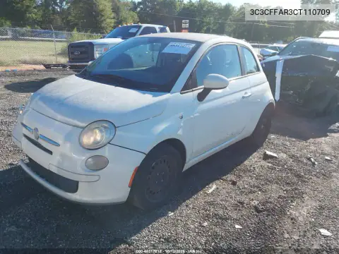 3C3CFFAR3CT110709 — 2012 Fiat 500, zdjęcie 3 z IAAI, Przód