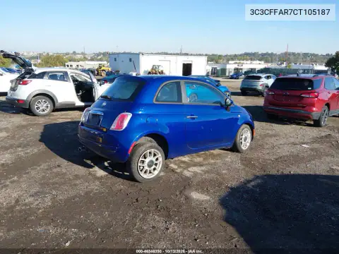 3C3CFFAR7CT105187 — 2012 Fiat 500, фото 4 с аукциона IAAI, Передняя часть слева