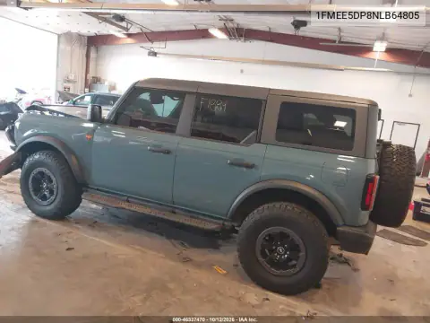 1FMEE5DP8NLB64805 — 2022 Ford Bronco, foto 4 de IAAI, Parte delantera