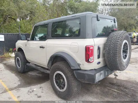 1FMDE6AH2SLB81691 — 2025 Ford Bronco, Lewy bok, zdjęć przed naprawą