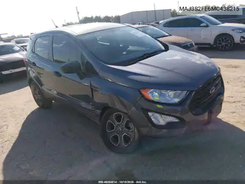 MAJ3S2FE6MC438215 — 2021 Ford Ecosport, передняя часть справа, фото до ремонта