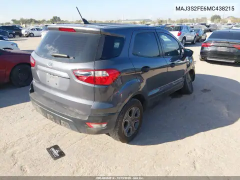 MAJ3S2FE6MC438215 — 2021 Ford Ecosport, фото 5 с аукциона IAAI, передняя часть справа
