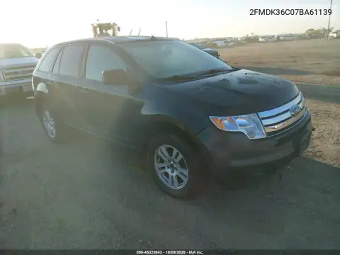 2007 Ford Edge Se VIN 2FMDK36C07BA61139 фото 1