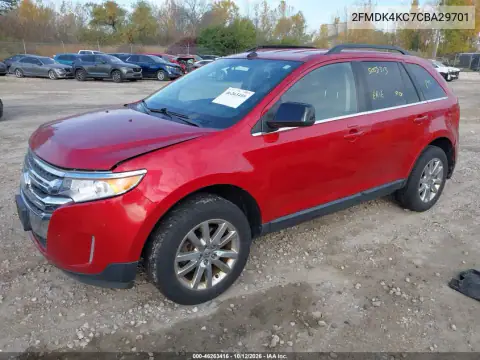 2FMDK4KC7CBA29701 — 2012 Ford EDGE, zdjęcie 3 z IAAI, Prawy tył