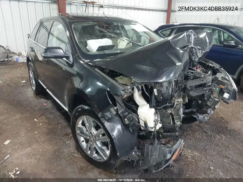 2FMDK3KC4DBB35924 Ford EDGE 2013 — daño Parte delantera, foto antes de reparar