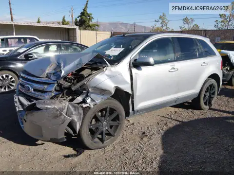 2FMDK4JC9EBA62607 — 2014 Ford EDGE, foto 2 de IAAI, Delantera izquierda