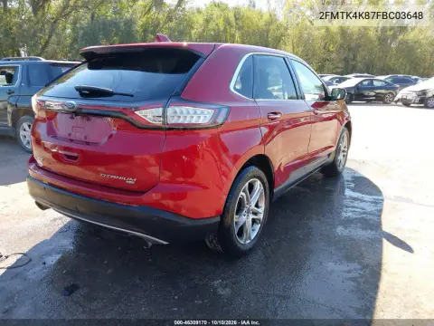 2015 Ford Edge Titanium VIN 2FMTK4K87FBC03648 фото 5