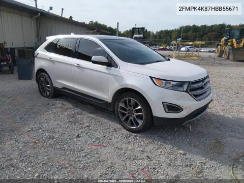 2017 Ford Edge Titanium VIN 2FMPK4K87HBB55671 фото 2