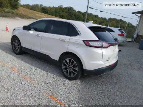 2017 Ford Edge Titanium VIN 2FMPK4K87HBB55671 фото 4