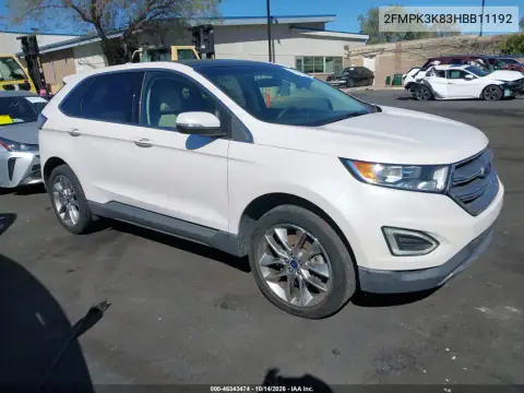 2FMPK3K83HBB11192 — 2017 Ford EDGE, задняя часть слева, фото до ремонта