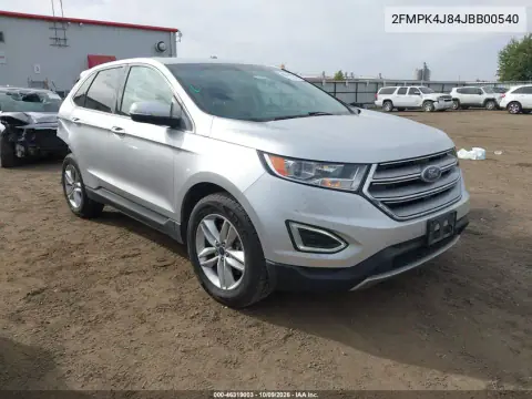 2018 Ford Edge Sel VIN 2FMPK4J84JBB00540 фото 2