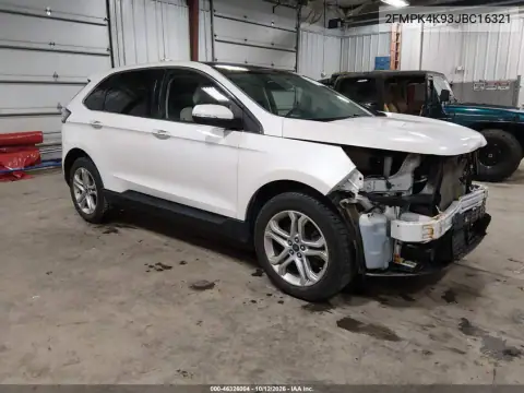 2FMPK4K93JBC16321 — 2018 Ford EDGE, Parte delantera, fotos antes de reparar