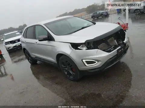 2FMPK4J87JBB66161 — 2018 Ford EDGE, ПЕРЕДНЯЯ ЧАСТЬ, фото до ремонта