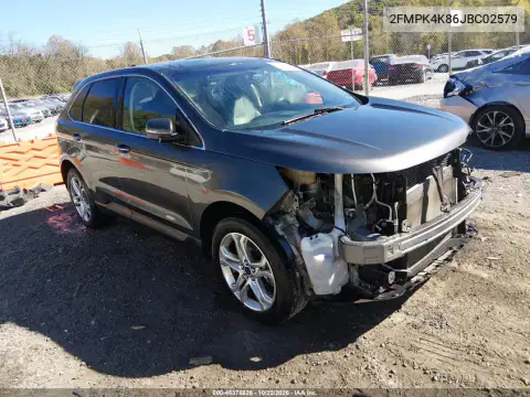 2FMPK4K86JBC02579 — 2018 Ford EDGE, წინა ნაწილი, ფოტოები შეკეთებამდე