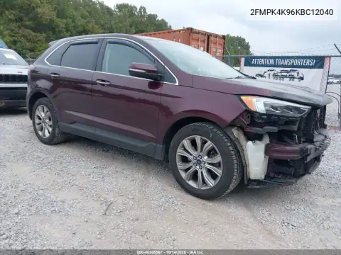 2FMPK4K96KBC12040 — 2019 Ford EDGE, Przód, zdjęć przed naprawą