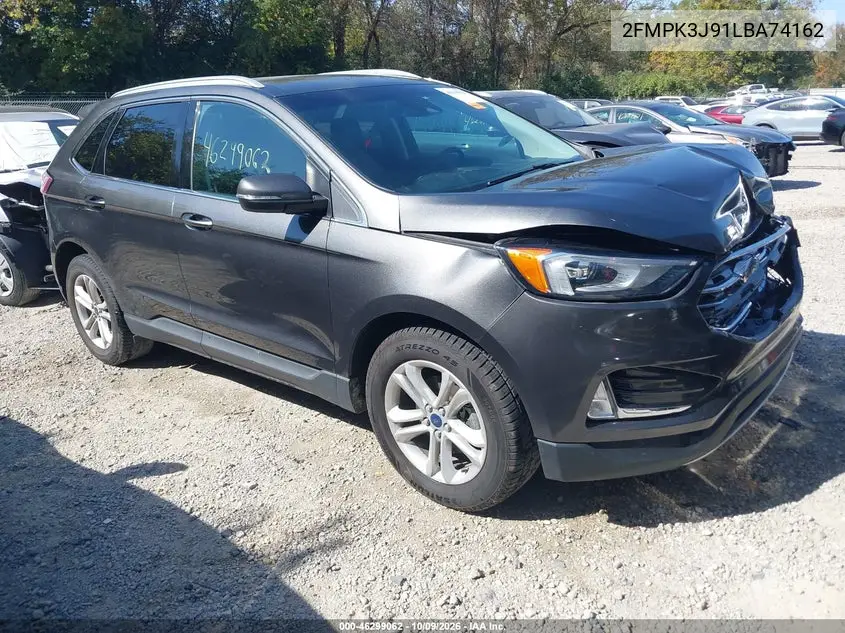 2020 Ford Edge Sel VIN 2FMPK3J91LBA74162 фото 2