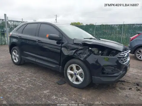 2FMPK4G91LBA16887 — 2020 Ford EDGE, Delantera derecha, fotos antes de reparar