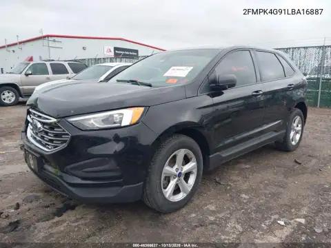 2FMPK4G91LBA16887 — 2020 Ford EDGE, foto 2 de IAAI, Delantera derecha