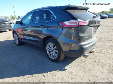 2FMPK3K96LBA56786 — 2020 Ford EDGE, photo 3 from IAAI, Front and rear