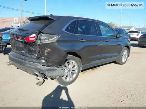 2FMPK3K96LBA56786 — 2020 Ford EDGE, photo 4 from IAAI, Front and rear